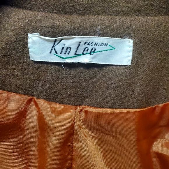 Olive Green 80s Coat Dress One-Piece - Picture 6 of 7